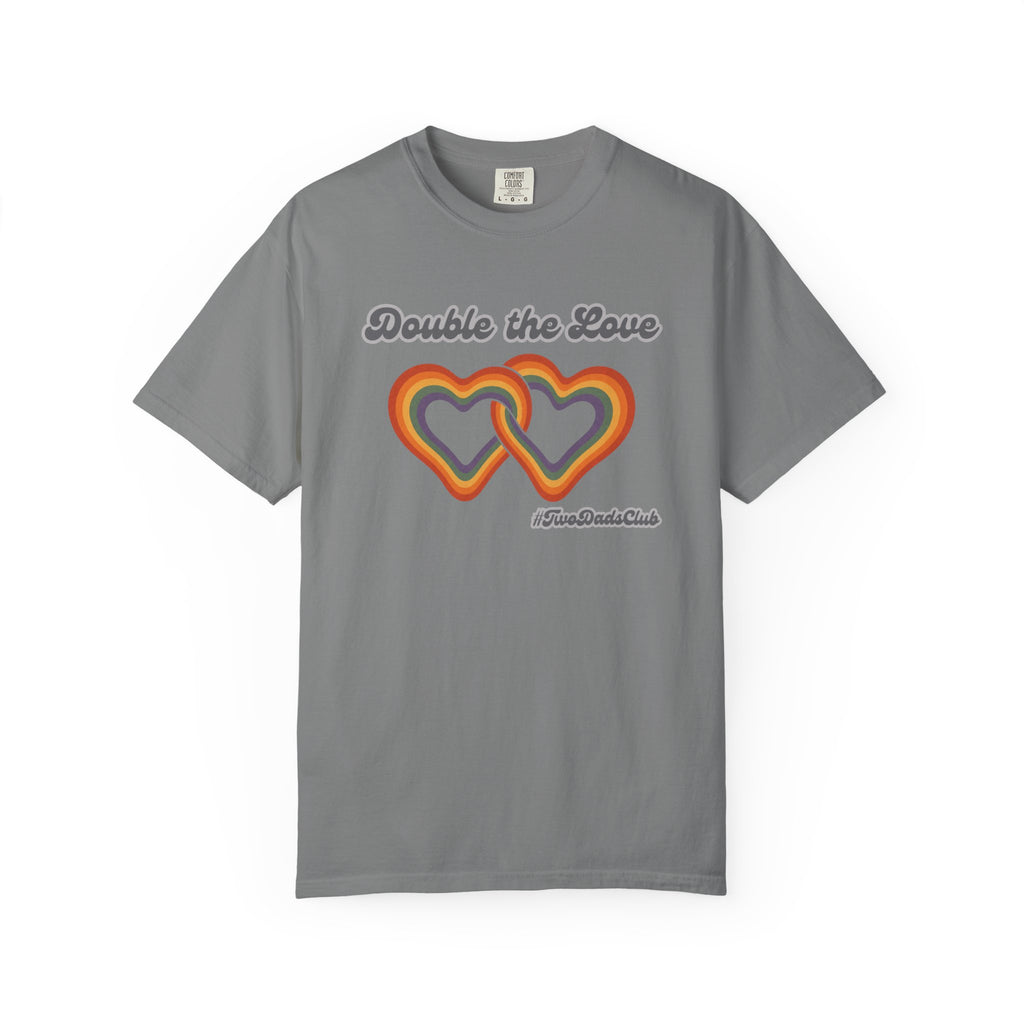 Double the Love, Two Dads, Retro Rainbow Hearts T-shirt