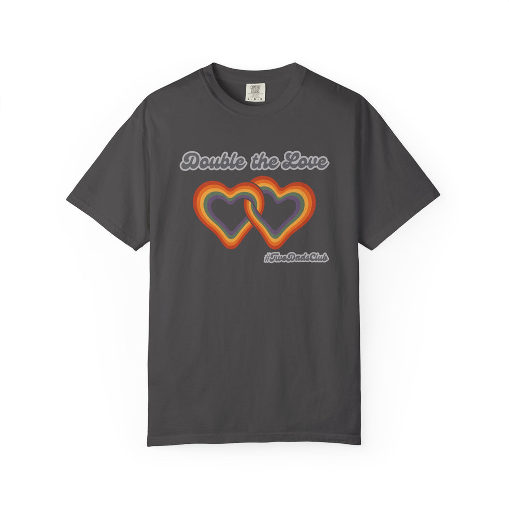 Double the Love, Two Dads, Retro Rainbow Hearts T-shirt