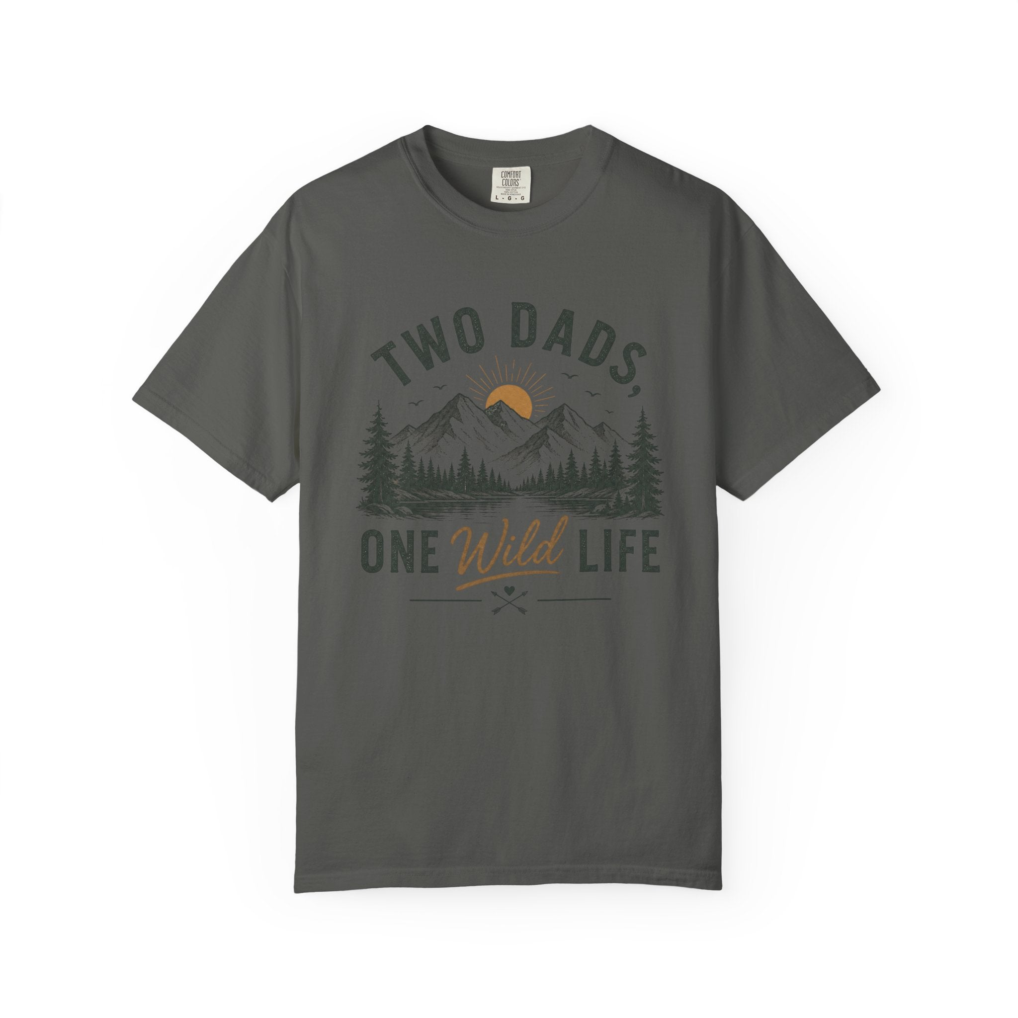 Two Dads One Wild Life T-shirt | Mountain Camping Illustration