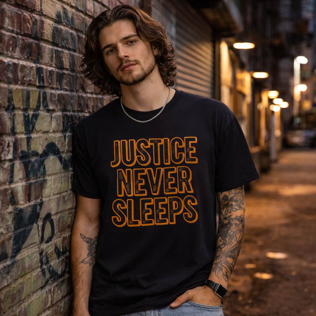 Justice Never Sleeps T-Shirt