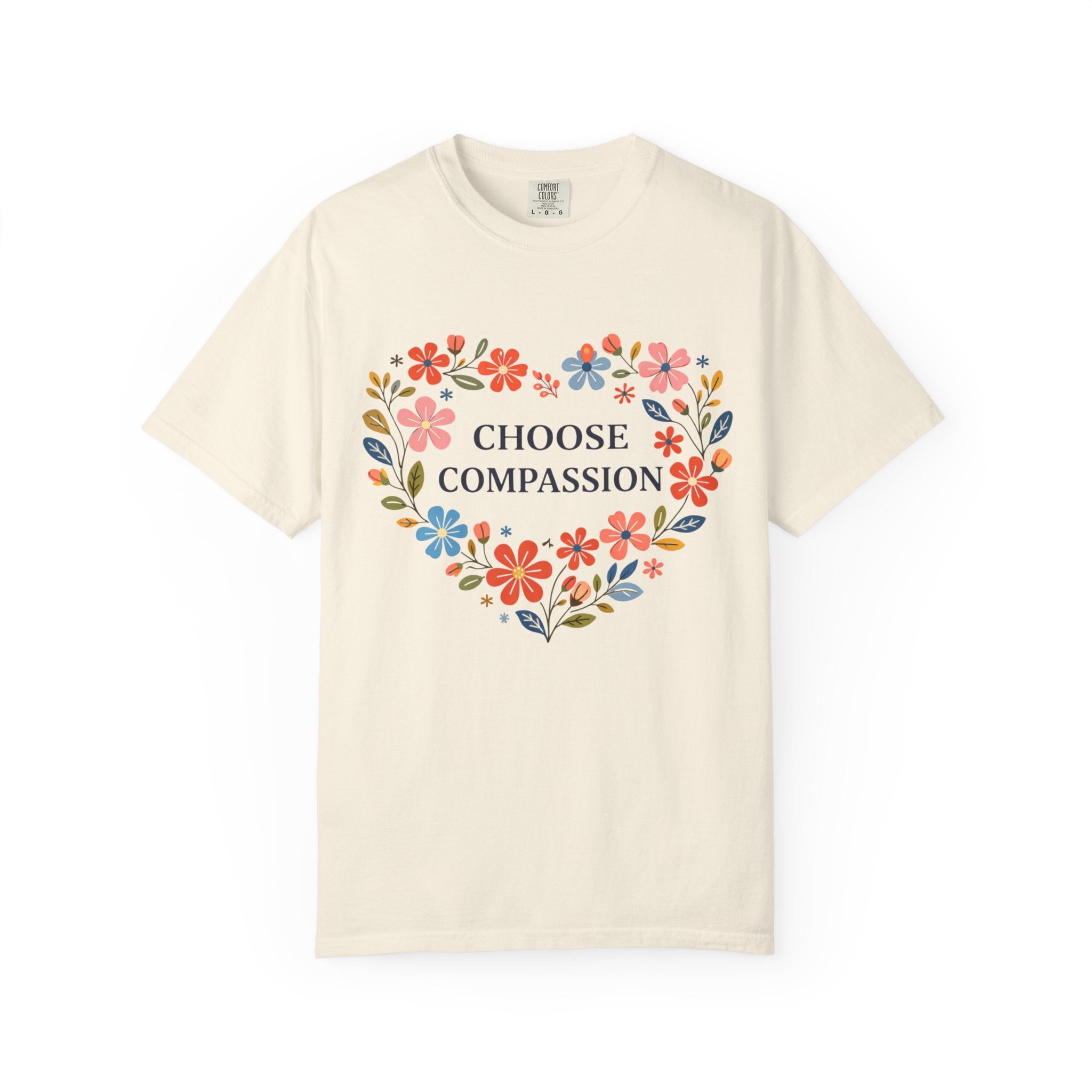 Compassion Floral Heart T-Shirt