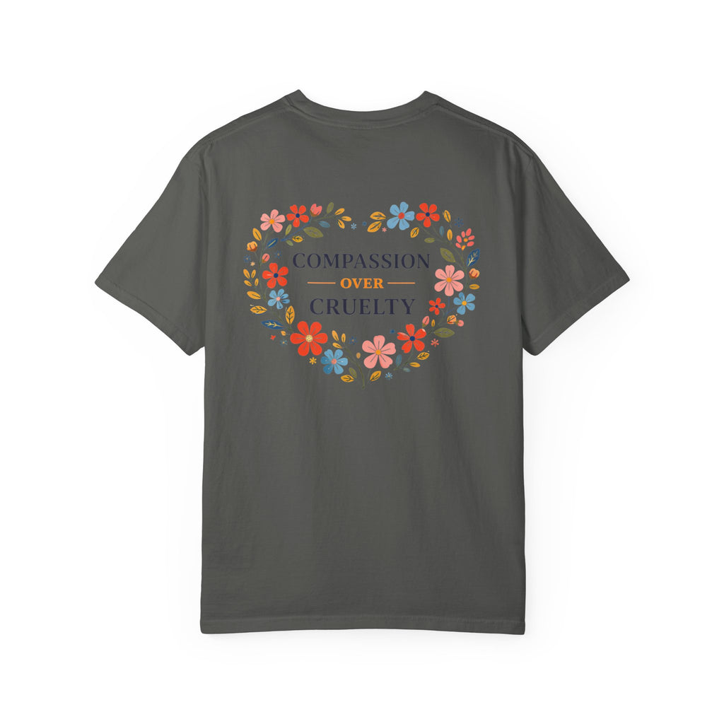 Compassion Over Cruelty Floral Heart T-Shirt