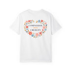 Compassion Over Cruelty Floral Heart T-Shirt