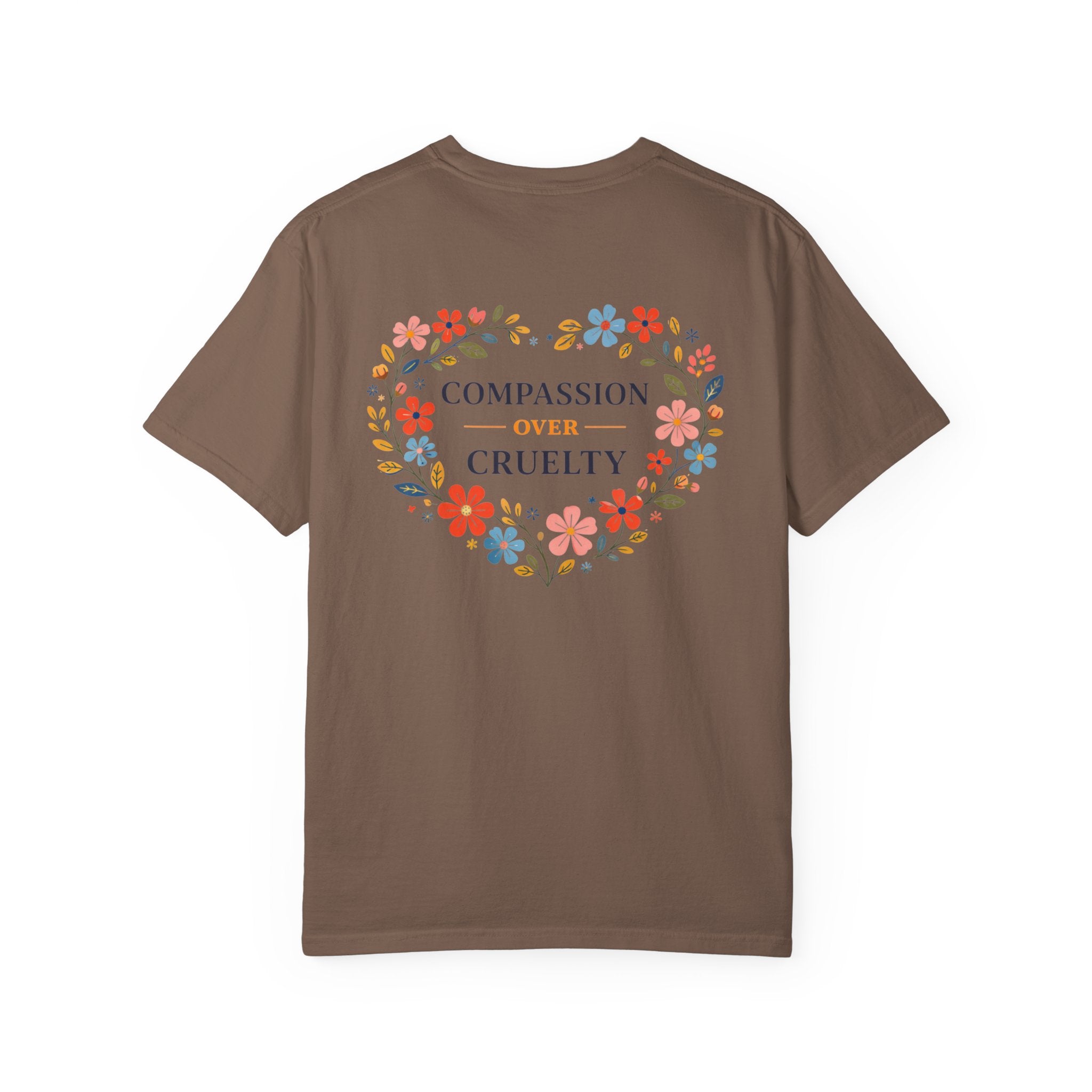 Compassion Over Cruelty Floral Heart T-Shirt