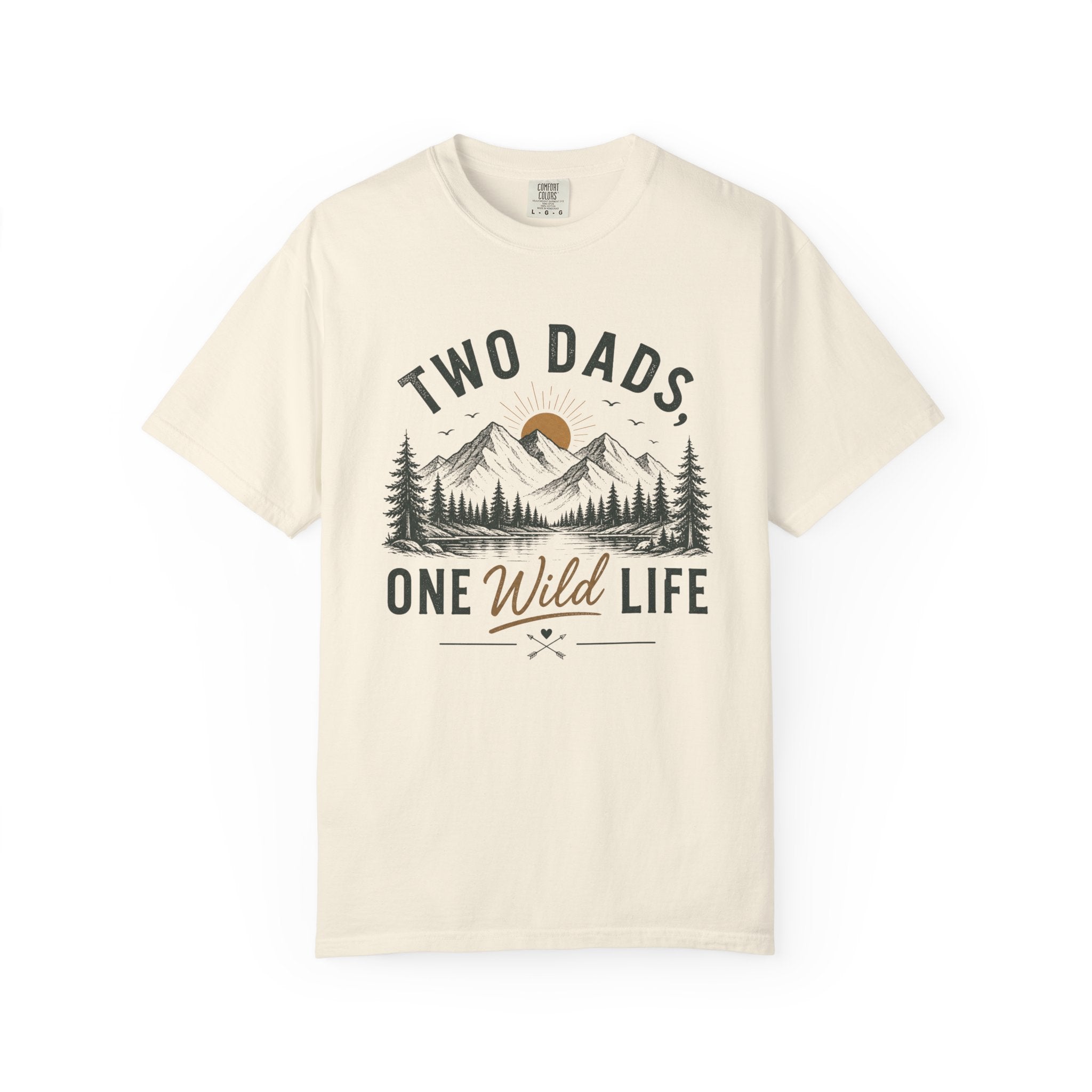 Two Dads One Wild Life T-shirt | Mountain Camping Illustration