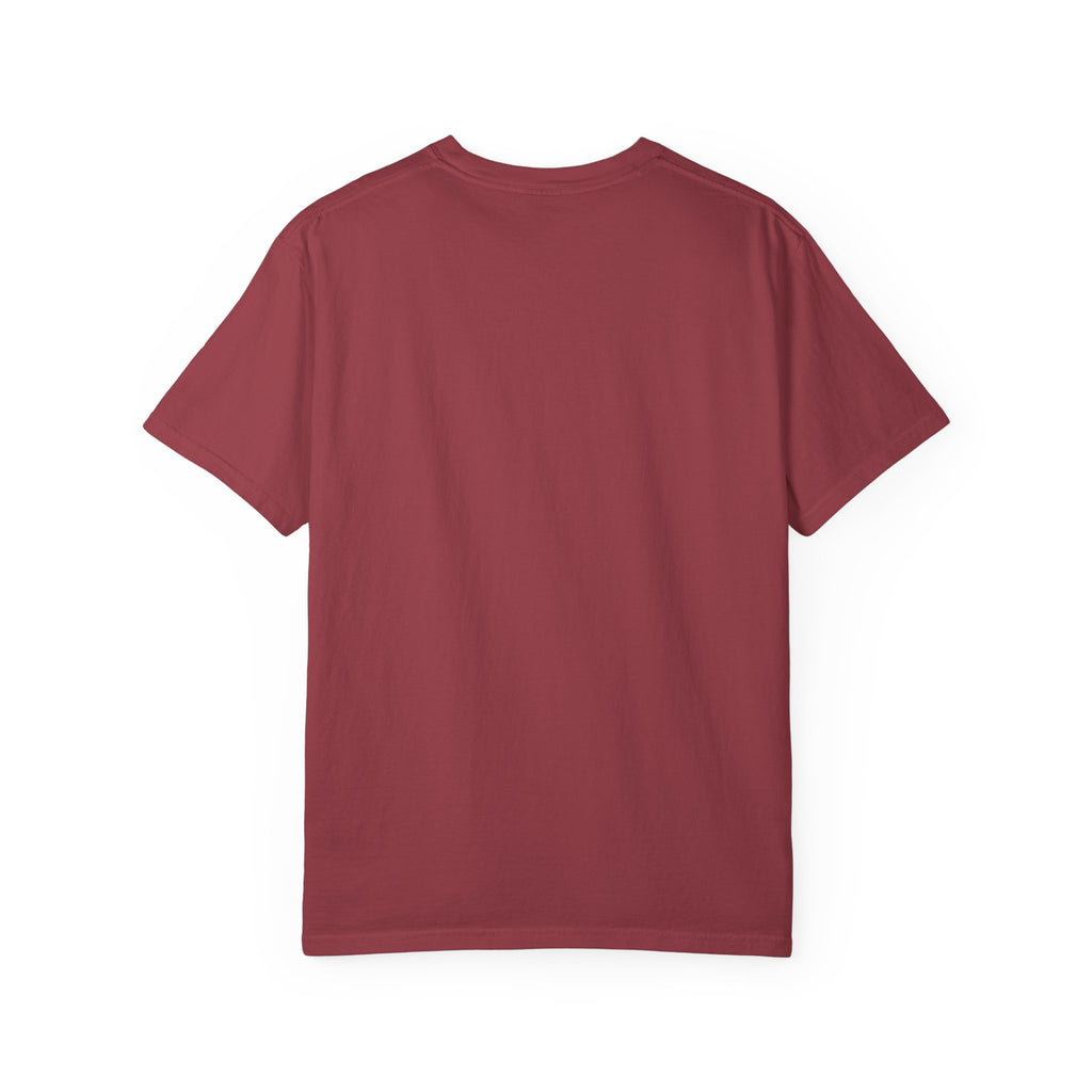 Mountain Line Art T-Shirt — "Love Can Move Mountains" Rainbow Graphic